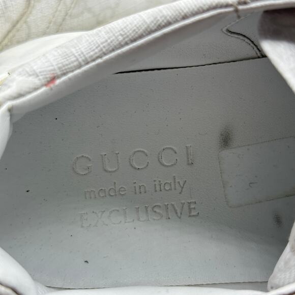 GUCCI Exclusive Rhyton GG Monogram Logo Chunky Sneakers White Sz US 10.5 - Picture 8 of 8